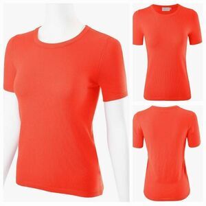 📐🔸️Cielo Coral Retro Style Short Sleeve Sweater Medium